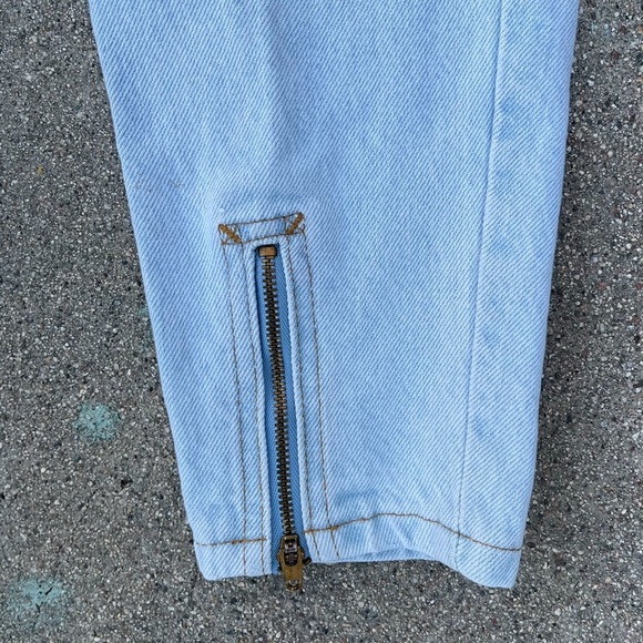 VINTAGE JORDACHE HIGH WAISTED JEANS ankle zipper Sz 26 tapered 12” rise preloved - Picture 4 of 9